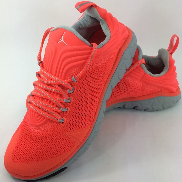 bright orange jordans